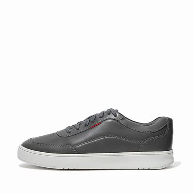 Fitflop Men's RALLY X Leather Sneakers - Grey, ZR7469251